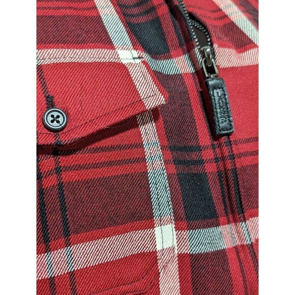Ralph Lauren Women's Size M Zip Front Red Plaid Wool Shirt New Without Tags - Picture 3 of 6